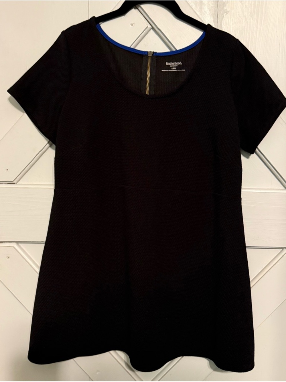Motherhood Maternity Black Short Sleeve Tunic Size Large